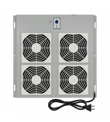 Fan-pakket met 2 ventilatoren en thermostaat geschikt voor alle patchkasten van 600mm diepte