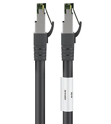 Cat8 S/FTP (PIMF) patchkabel 0,50m zwart