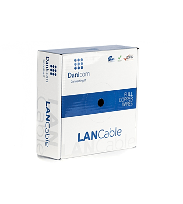DANICOM CAT6 FTP 50m kabel op rol stug -  LSZH (Dca)