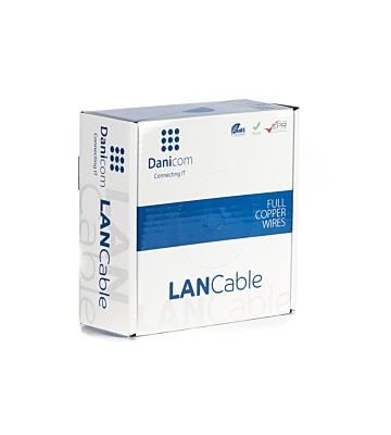 DANICOM CAT5E UTP 50m kabel op rol stug - LSZH (Dca)