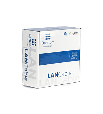 DANICOM CAT6 UTP 100m kabel op rol stug -  LSZH (Dca)