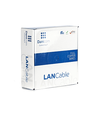 DANICOM CAT6A U/UTP 50m kabel op rol stug -  LSZH (Dca)