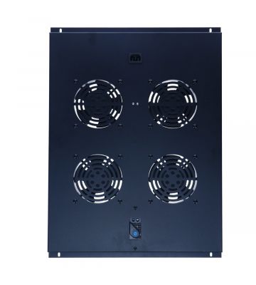 Fan-pakket met 4 ventilatoren en thermostaat geschikt voor alle patchkasten van 800mm diepte