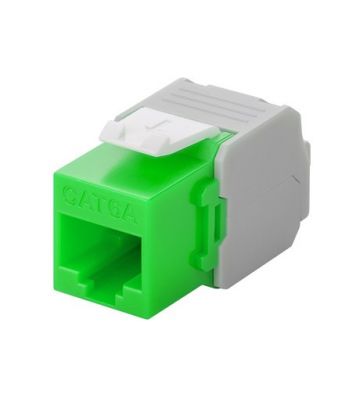 CAT6a UTP Keystone Connector - LSA - Groen