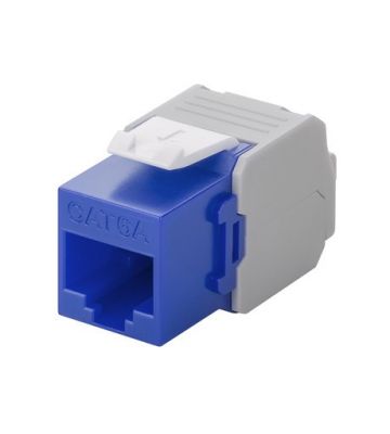 CAT6a UTP Keystone Connector - LSA - Blauw