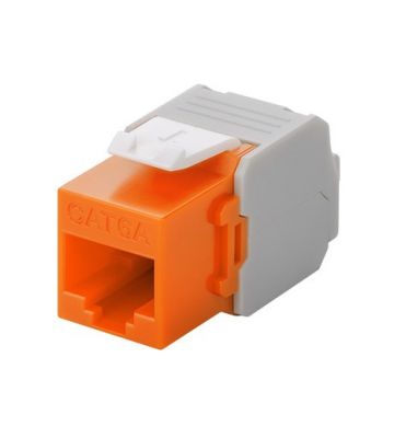 CAT6a UTP Keystone Connector - LSA - Oranje