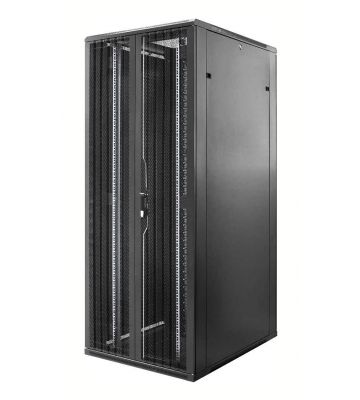 47U serverkast met dubbele geperforeerde voor- en achterdeur 800x800x2200mm (BxDxH)