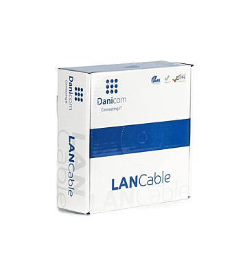 CAT6 U/UTP 100m kabel op rol soepel grijs CCA
