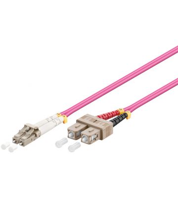 Glasvezel kabel LC-SC OM4 (laser optimized) 1 m