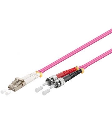 Glasvezel kabel LC-ST OM4 (laser optimized) 0,5 m