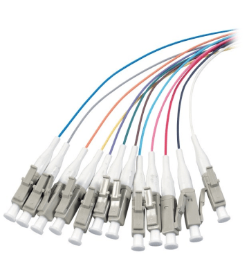 OS2 glasvezel pigtail gekleurde set LC/PC - 12 stuks