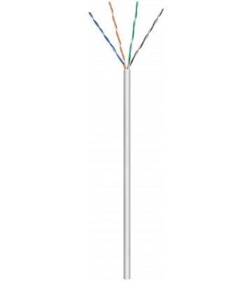 CAT5e U/UTP 50m kabel op rol stug grijs CCA