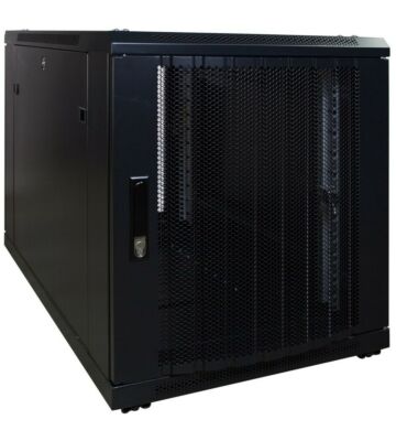 12U mini Patchkast met geperforeerde deur 600x1000x720mm (BxDxH)