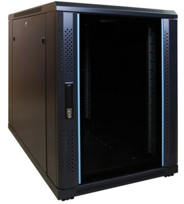 15U mini Patchkast met glazen deur 600x1000x770mm (BxDxH)