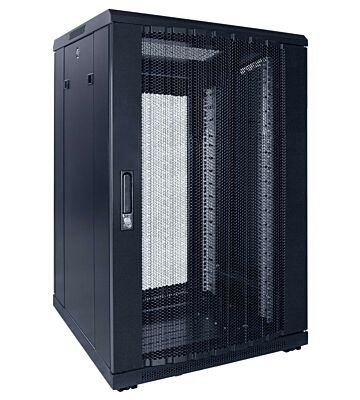 18U Patchkast met geperforeerde deur 600x600x1000mm (BxDxH)