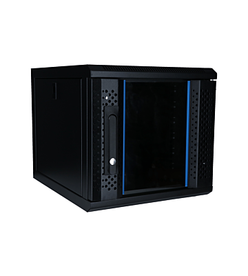 10 inch 6U serverkast met glazen deur 370X450X370mm (BxDxH)