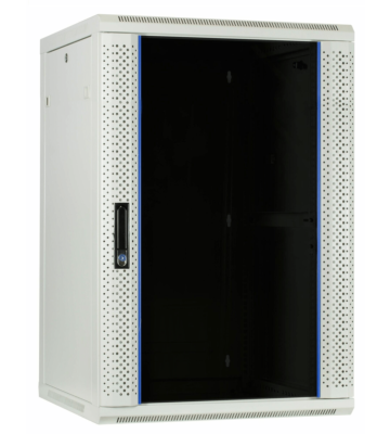 27U witte wandkast met glazen deur 600x600x1300mm (BxDxH)