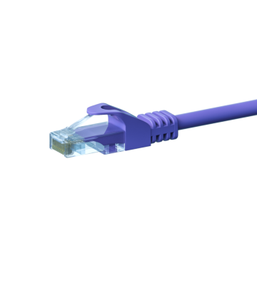 UTP CAT5e patchkabel 0,25m paars - 100% koper