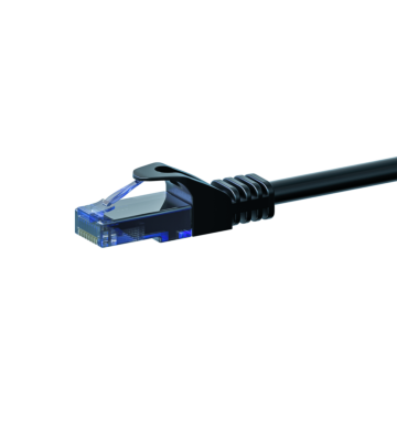 UTP CAT6a patchkabel 0,25m zwart - 100% koper