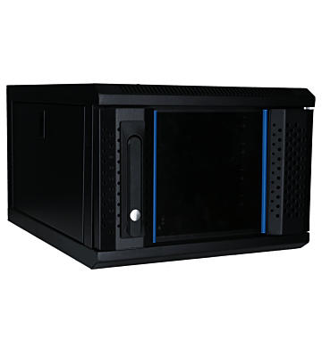 10 inch 4U serverkast met glazen deur 370x450x264mm (BxDxH)