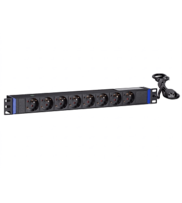 19 inch 8 voudige stekkerdoos met C14 stekker - Penaarde