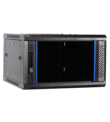 4U wand patchkast met glazen voordeur, 600mm diep