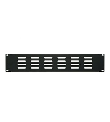 19 inch 2U Ventilatie paneel Zwart