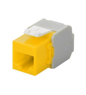 CAT6a UTP Keystone Connector - LSA - Geel