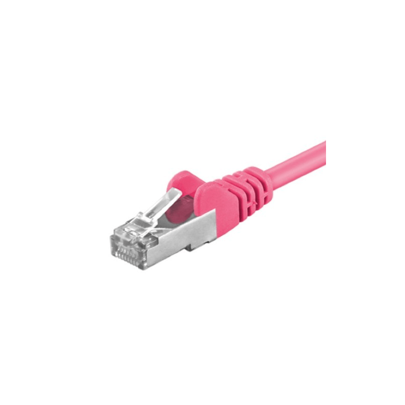 CAT5e FTP patchkabel 1m roze