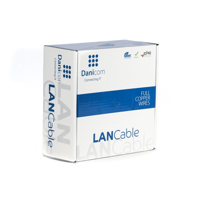 DANICOM CAT5E UTP 100m Buitenkabel op rol stug - PE (Fca)