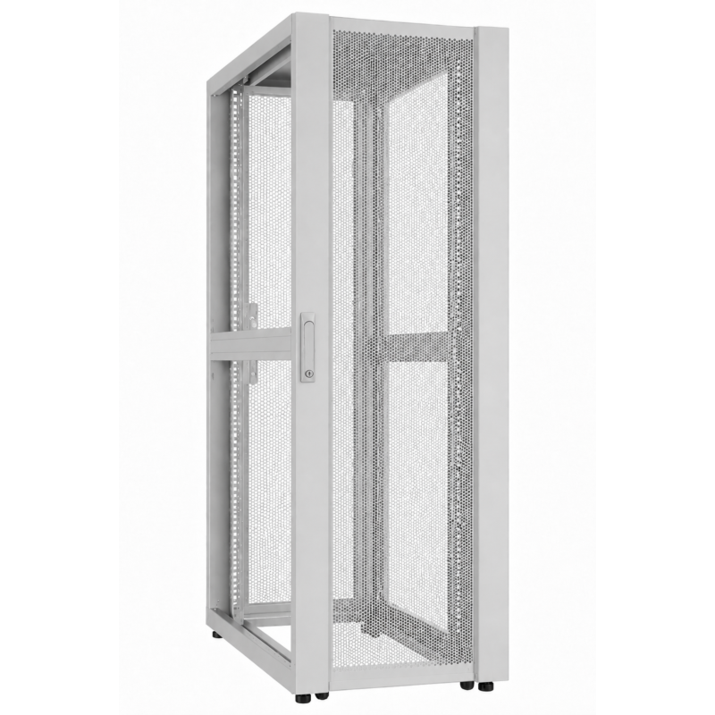 42U Datacenter patchkast met geperforeerde deur 600x1200x2000mm (BxDxH) Grijs