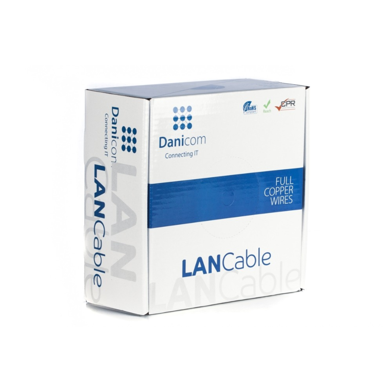 DANICOM CAT6 UTP 100m kabel op rol stug -  LSZH (Dca)