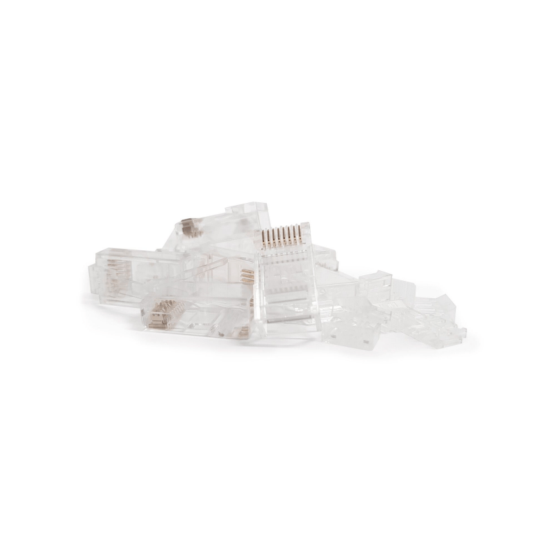 CAT6a Connector RJ45 - Unshielded met hulpstukje- voor stugge kern - 10 stuks