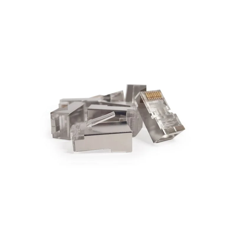 CAT6a doorsteek connector RJ45 pass through - shielded - voor soepele kern 10 stuks