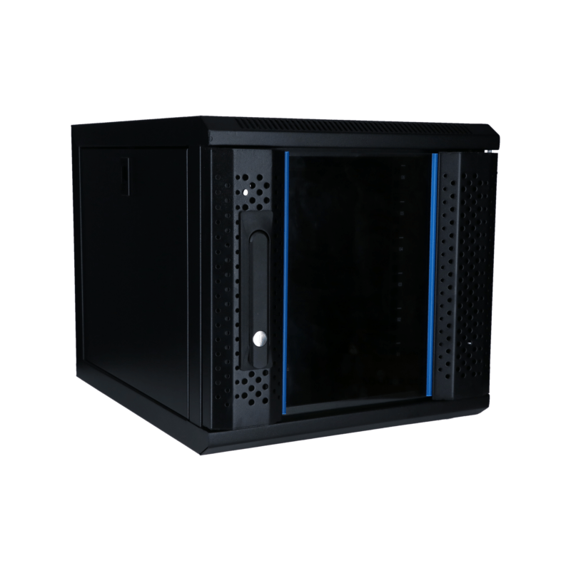 10 inch 6U serverkast met glazen deur 370X450X370mm (BxDxH)