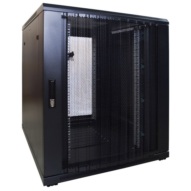 18U Patchkast met geperforeerde deur 800x1000x1000mm (BxDxH)