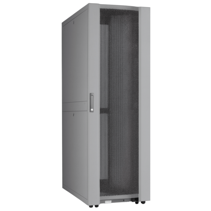 42U Datacenter patchkast met geperforeerde deur 600x1000x2000mm (BxDxH) Grijs