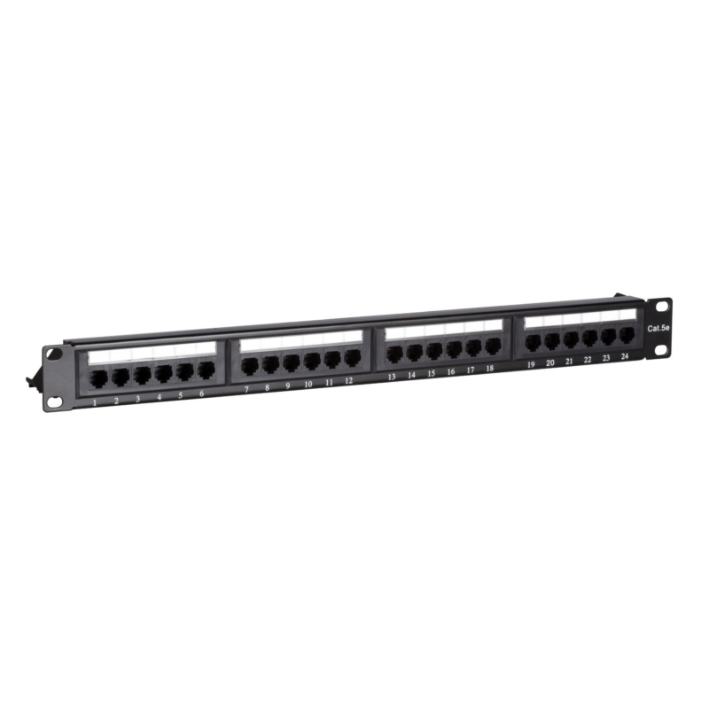 Patchpaneel Cat5e UTP  24 poorts