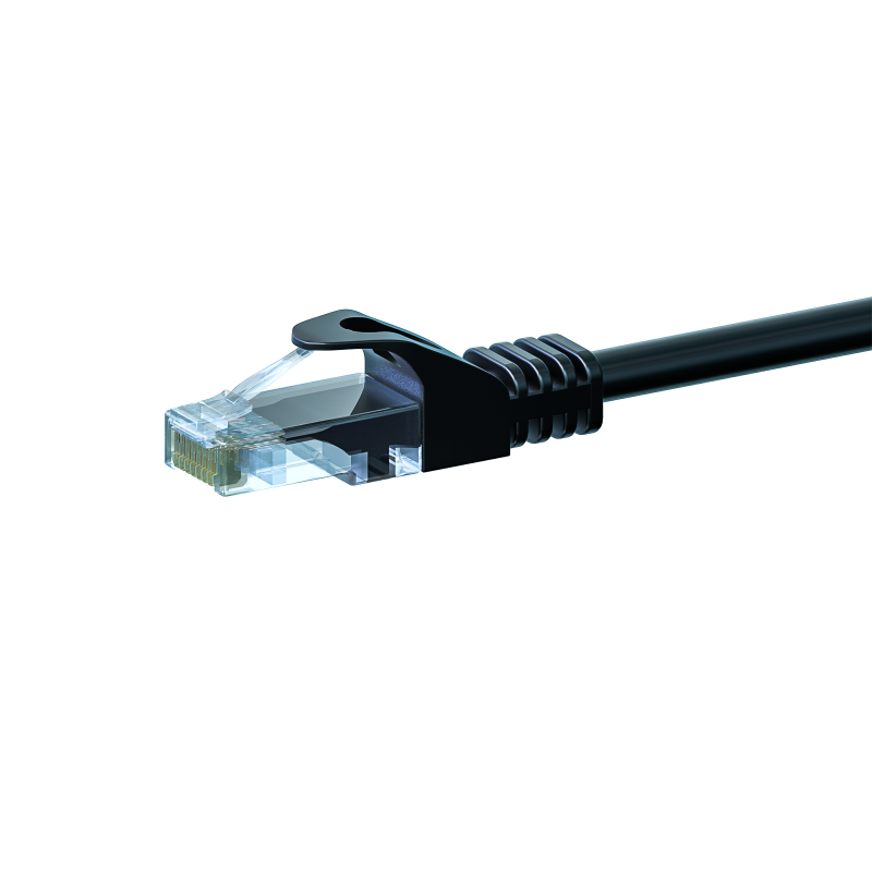 UTP CAT5e patchkabel 3m zwart - 100% koper