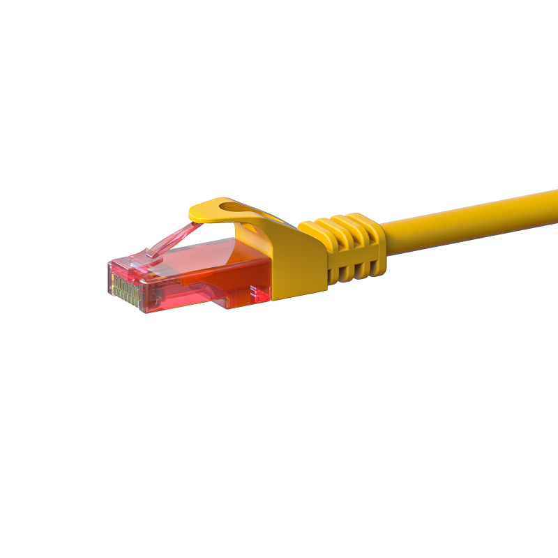 UTP CAT6 patchkabel 0,25m geel - 100% koper