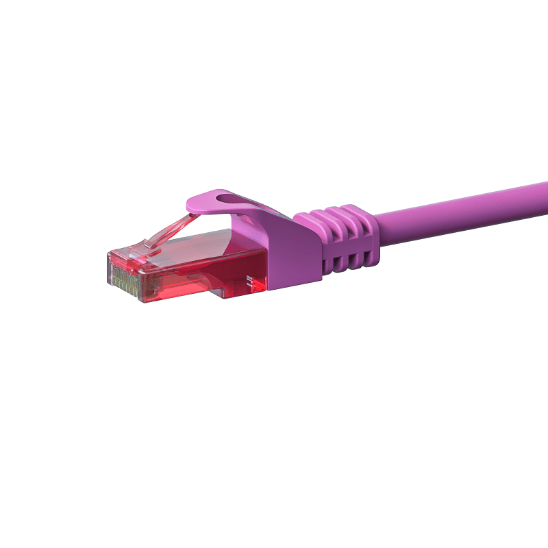 UTP CAT6 patchkabel 7m roze - 100% koper