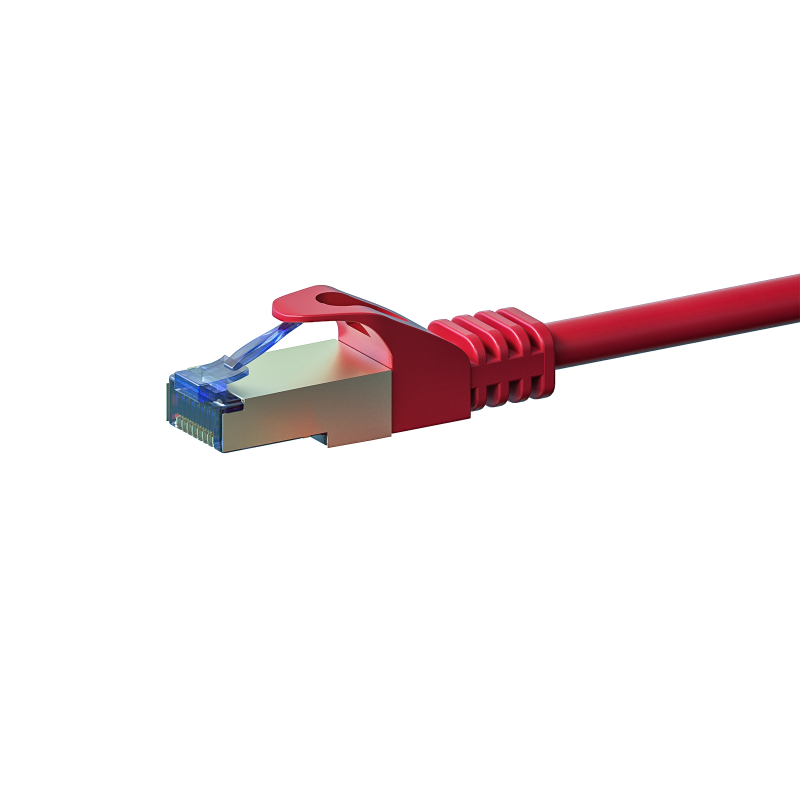 CAT6a S/FTP (PIMF) patchkabel 0,50m rood