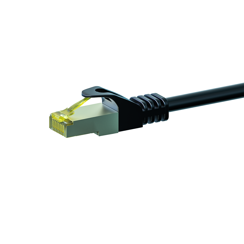 Cat7 S/FTP (PIMF) patchkabel 0,25m zwart