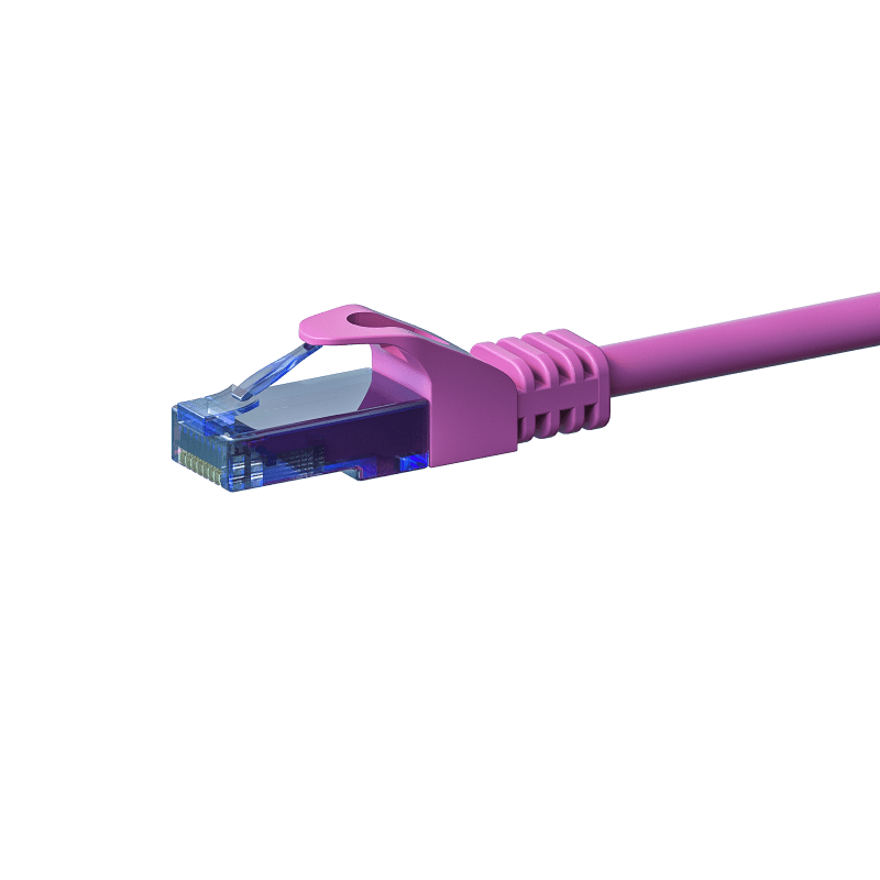 UTP CAT6a patchkabel 2m roze - 100% koper