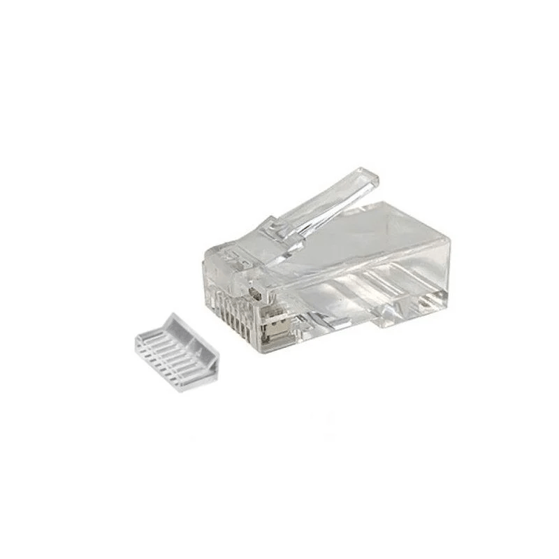 CAT6 Connector RJ45 - Unshielded - met hulpstukje voor massieve (solid/stugge) utp kabels