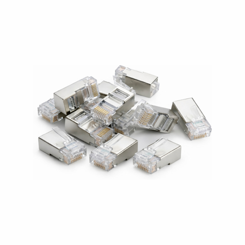 DANICOM FTP CAT5e RJ45 Doorsteek Connector - Pass through voor soepele en stugge kern - 10 stuks