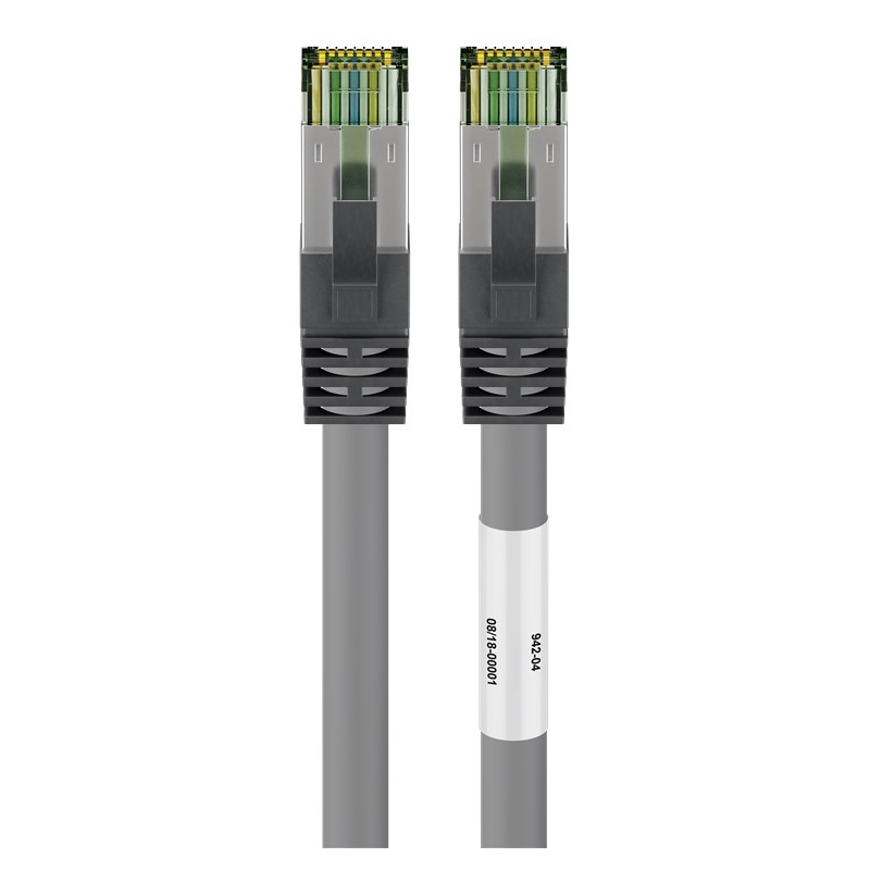 Cat8 S/FTP (PIMF) patchkabel 0,50m grijs