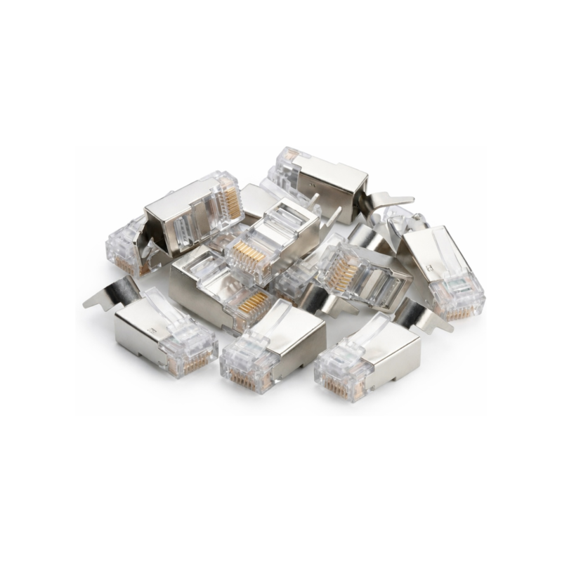 DANICOM SFTP CAT6a RJ45 Connector - voor stugge kern - 10 stuks