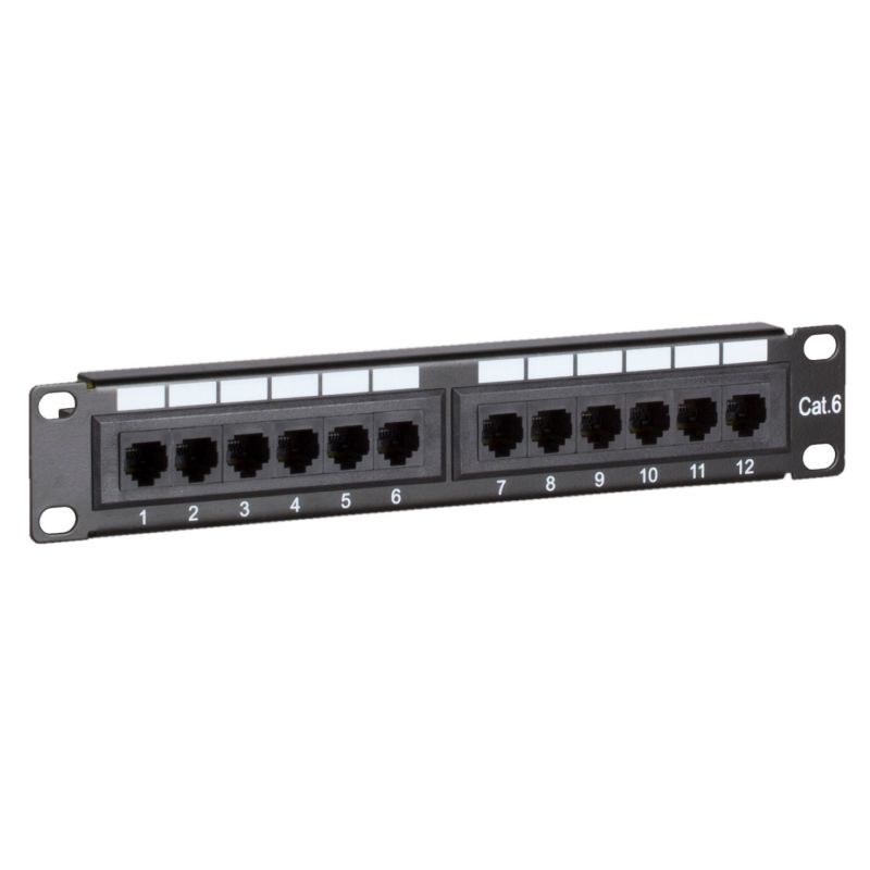 10 inch CAT6 UTP patchpaneel - 12 poorts