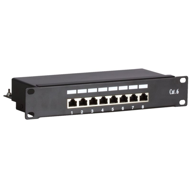 10 inch CAT6 FTP patchpaneel - 8 poorts